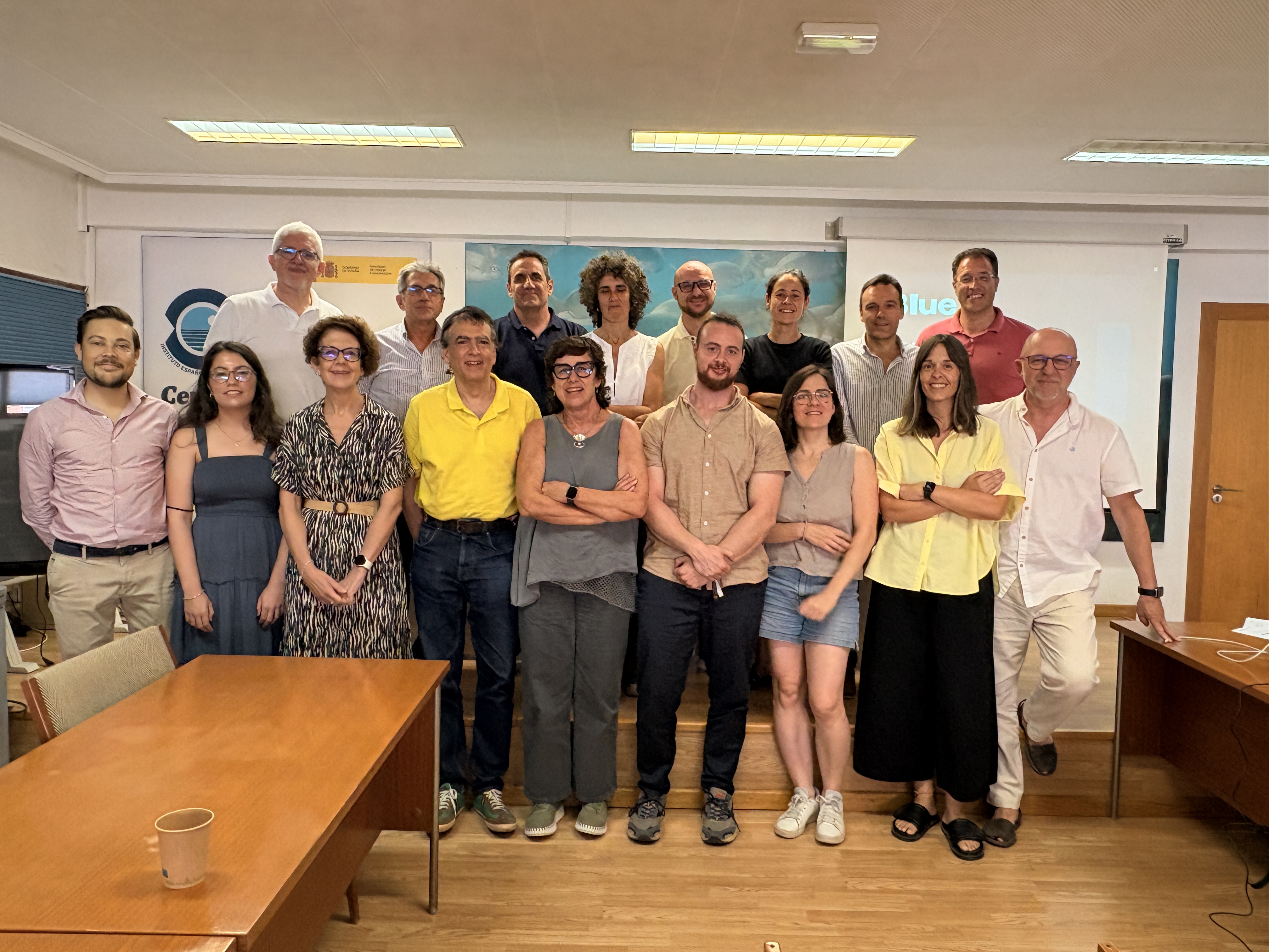 Representatives of the BlueAI consortium at the IEO-CSIC facilities in San Pedro del Pinatar
